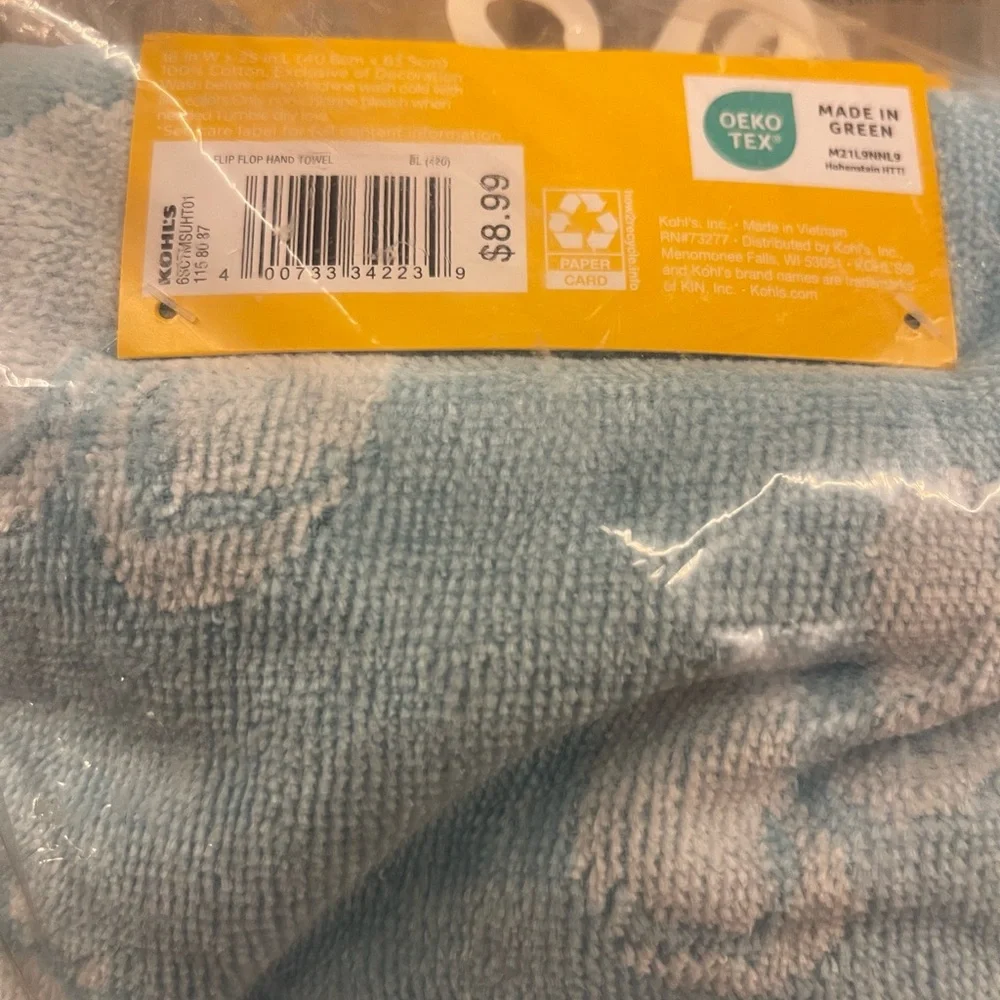 Kohl’s Celebrate Together Summer Hand Towel Flip Flops